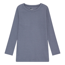 BIRKHOLM Rib Bluse Støvet Blå